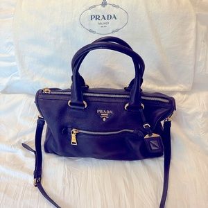 PRADA Vitello Daino Shopping Satchel